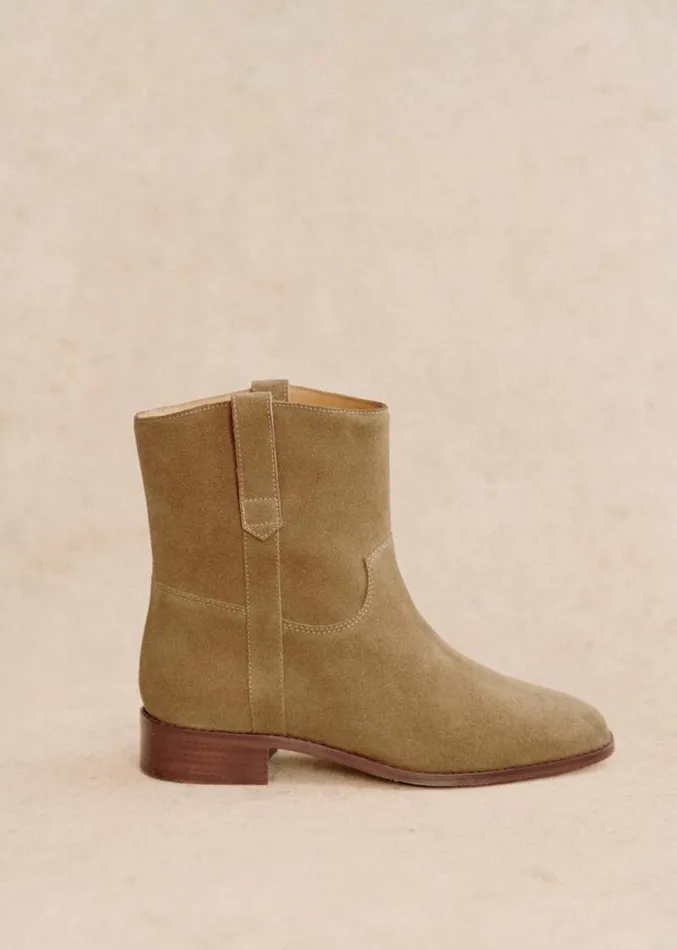 Szane Ankle Boots Womens Low Gabbie Ankle Boots Taupe