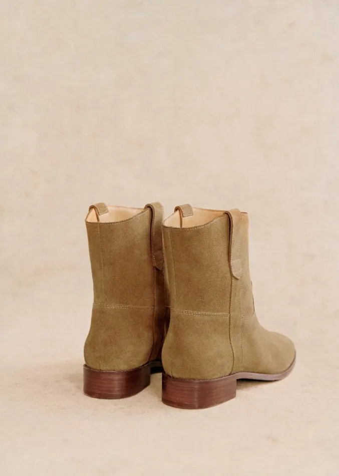 Szane Ankle Boots Womens Low Gabbie Ankle Boots Taupe