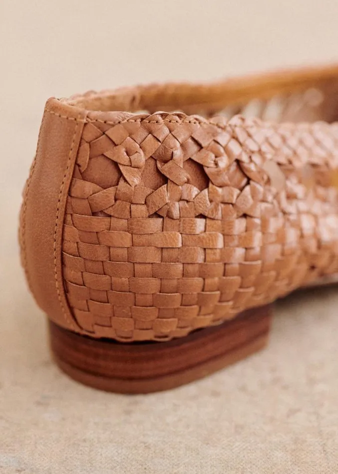 Szane Babies Ballerinas and Pumps Womens Low Anya Ballerinas Camel Smooth Braid