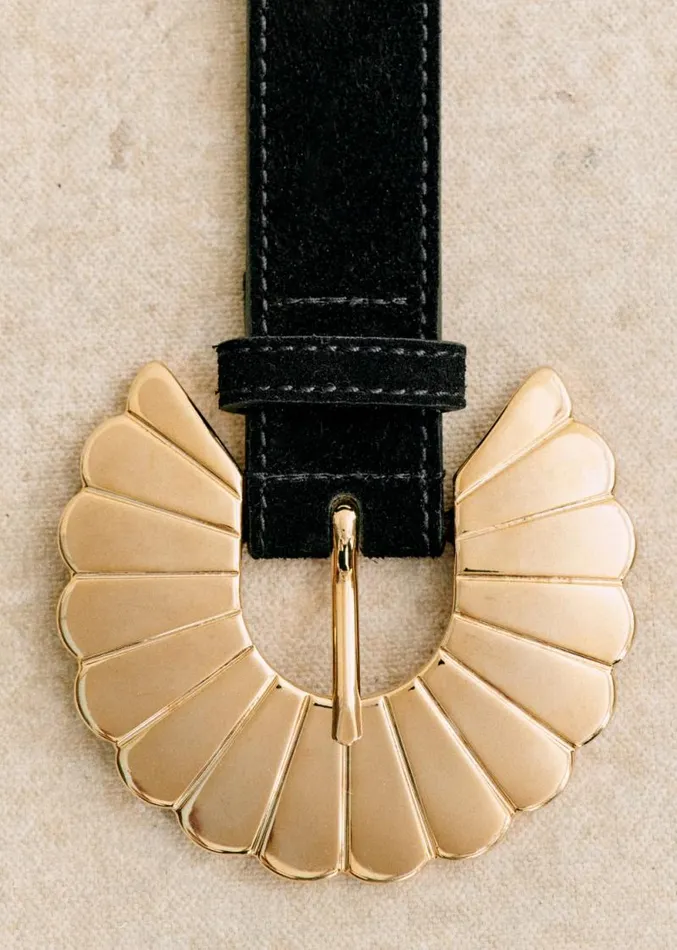 Szane Belts Womens Sandy Belt Black Gold