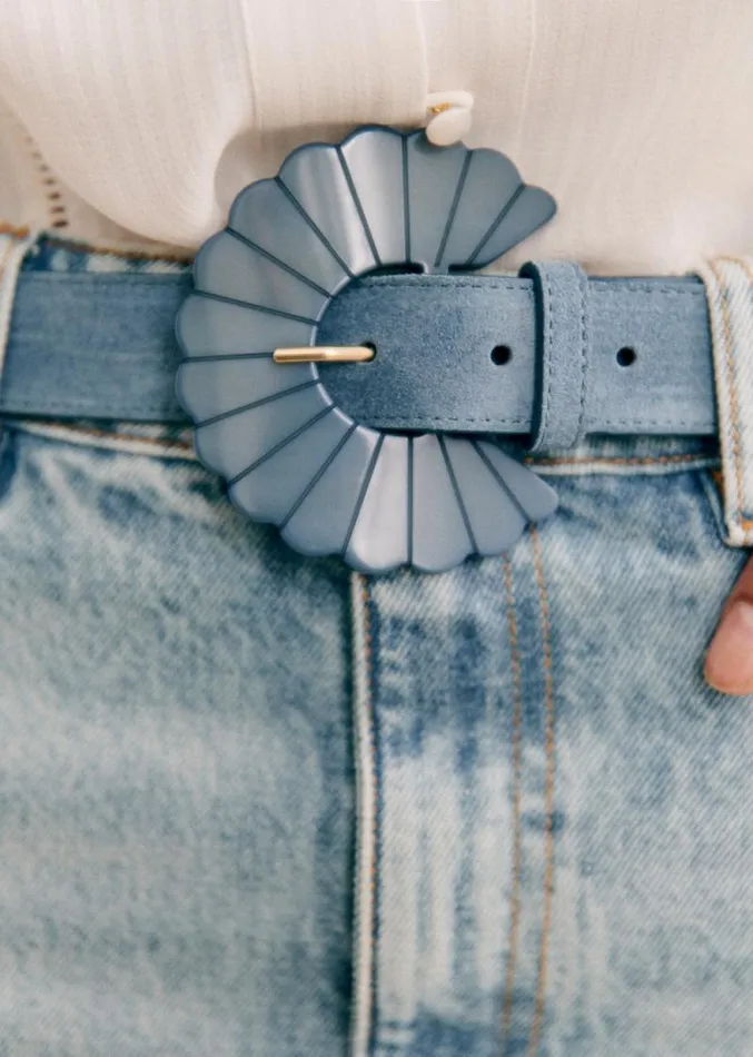 Szane Belts Womens Sandy Belt Denim Blue