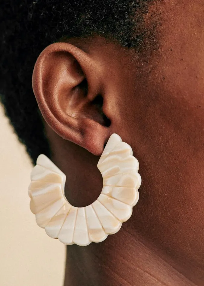 Szane Earrings Womens Sandy Earrings Ecru