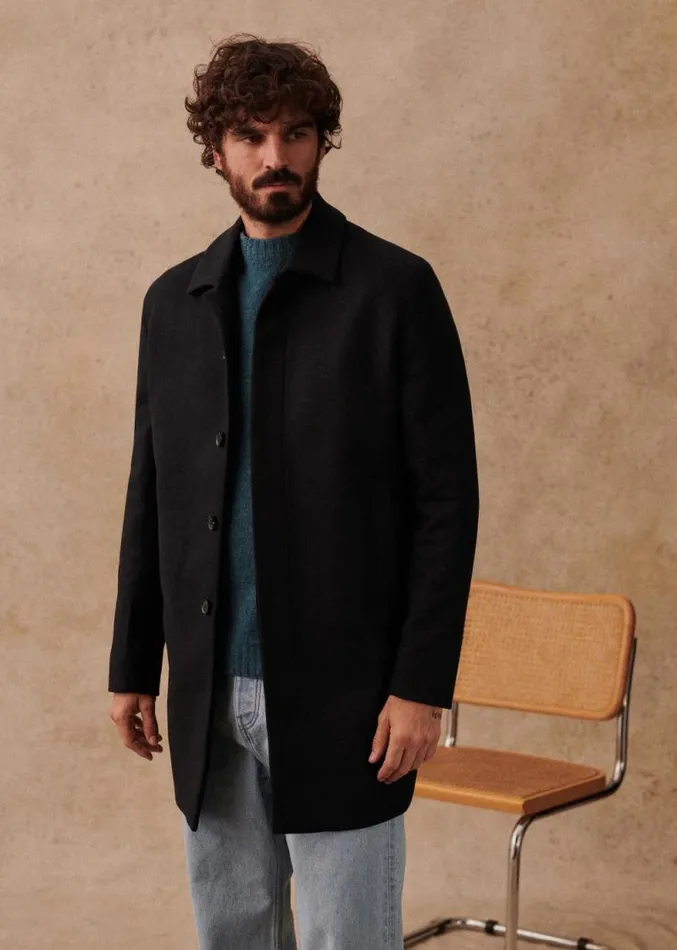 Szane Jackets and Coats Mens Frank Coat Navy Blue
