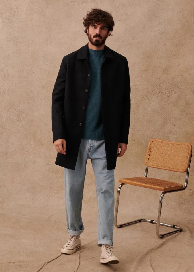 Szane Jackets and Coats Mens Frank Coat Navy Blue