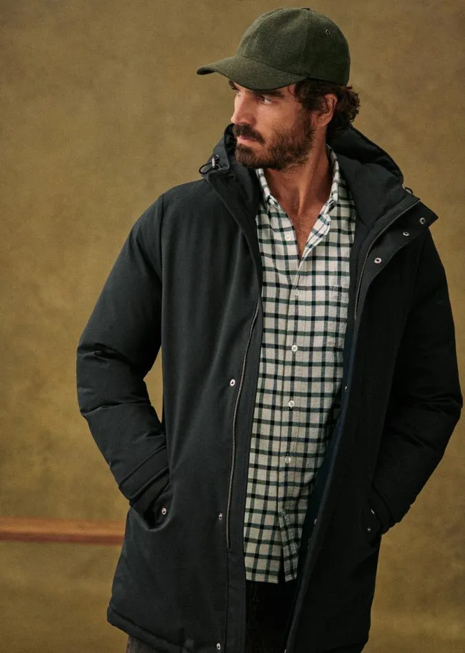 Szane Jackets and Coats Mens Fraser Parka Navy Blue