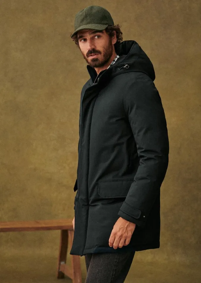 Szane Jackets and Coats Mens Fraser Parka Navy Blue