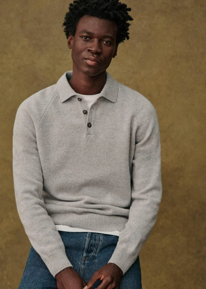 Szane Knitwear Mens Moreno Sweater Light Grey