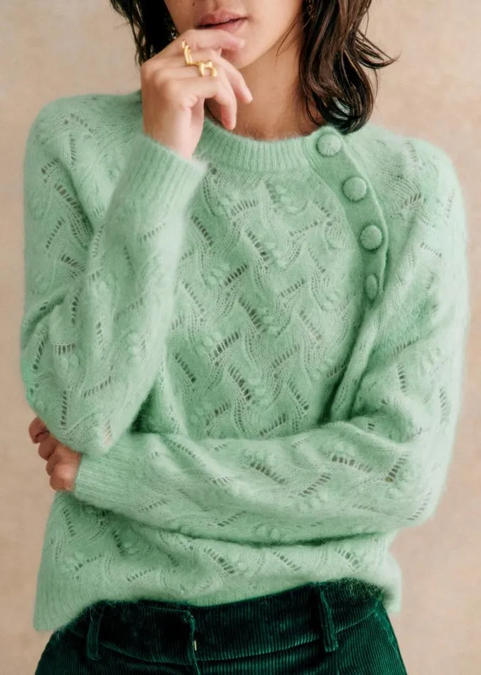 Szane Knitwear Womens Poppy Jumper Sea Green