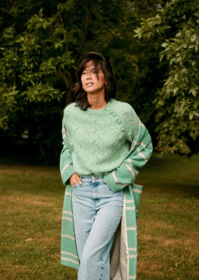 Szane Knitwear Womens Poppy Jumper Sea Green
