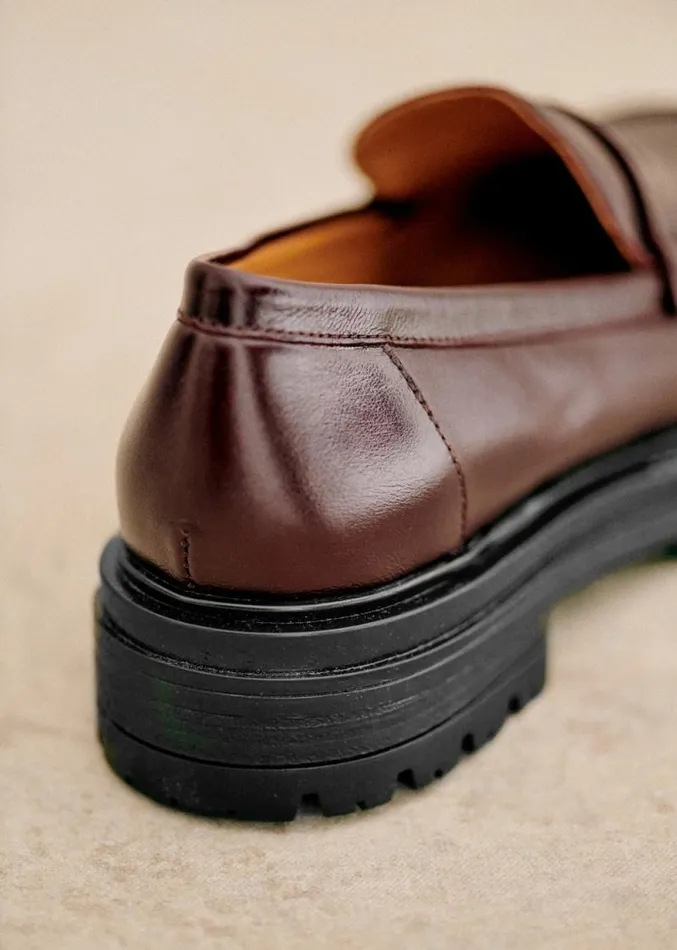 Szane Loafers and Sneakers Womens Albane Loafers Glossy Burgundy