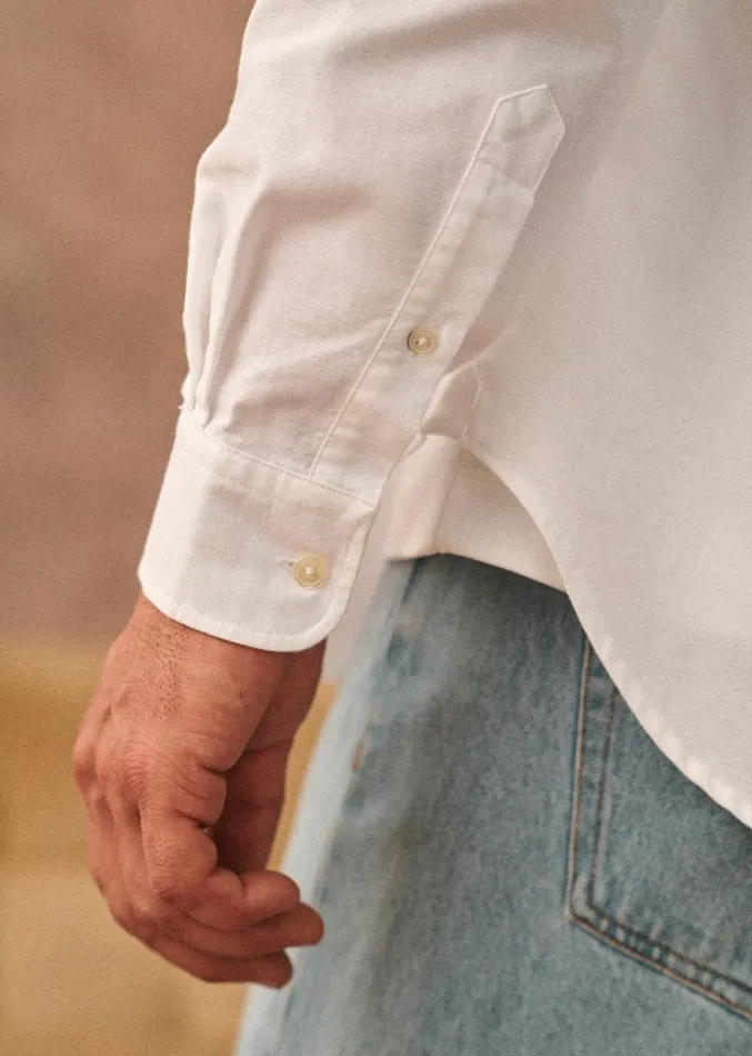 Szane Shirts Mens Charlie Casual Oxford Shirt White