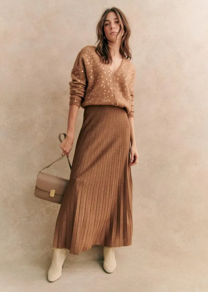 Szane Skirts and Shorts Womens Zoya Skirt Gold
