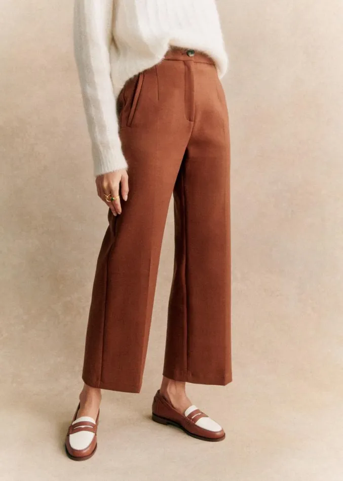 Szane Trousers and Jumpsuits Womens Martin Crop Trousers Hazelnut
