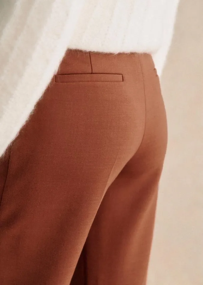 Szane Trousers and Jumpsuits Womens Martin Crop Trousers Hazelnut
