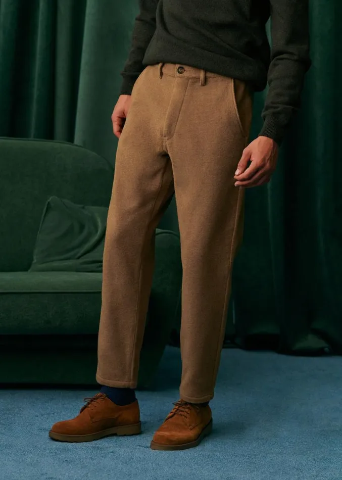 Szane Trousers Mens Bergame Straight Pants Camel