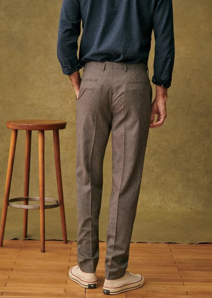 Szane Trousers Mens Carl Trousers Beige Houndstooth