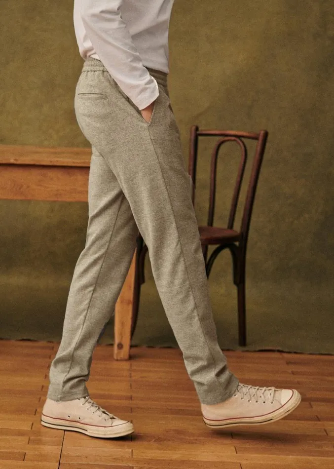 Szane Trousers Mens Danny Wool Trousers Light Grey