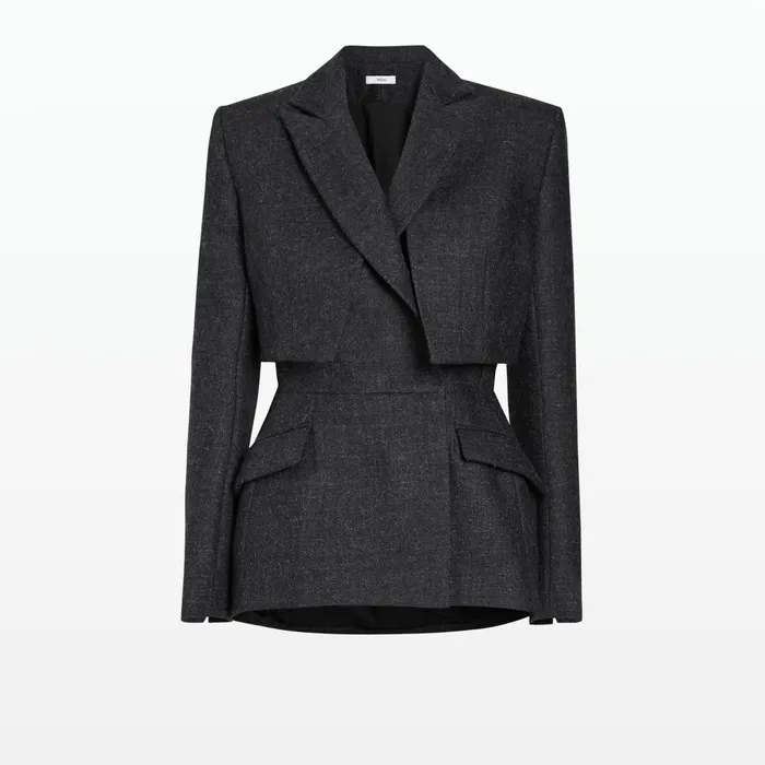 Safiyaa Ailbhe Speckled Grey Jacket Women Jackets and Coats