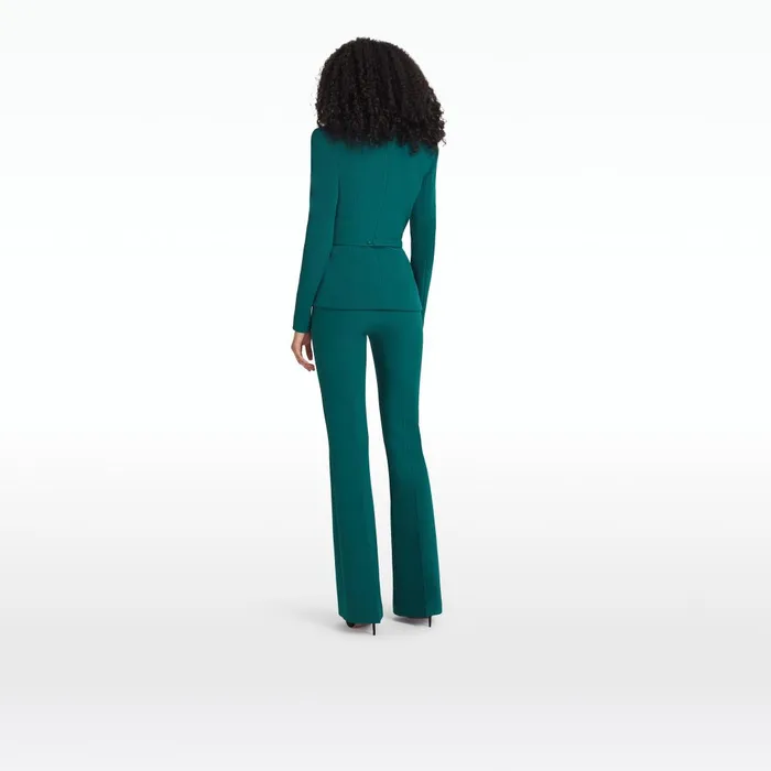 Safiyaa Alexa Alpine Green Trousers Women Trousers