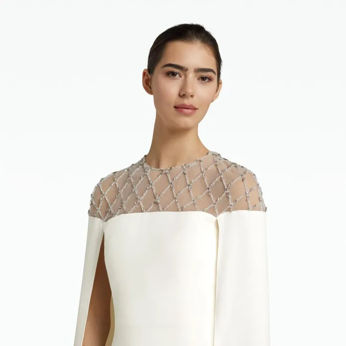 Safiyaa Ambere Ivory Long Dress Women Dresses