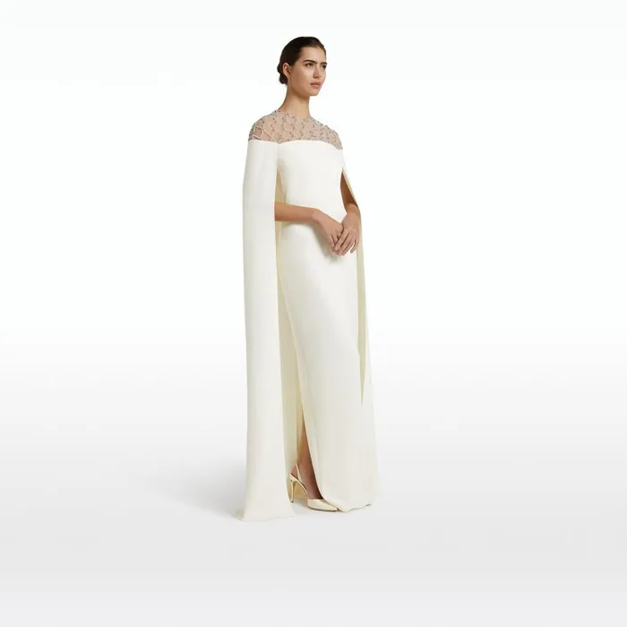 Safiyaa Ambere Ivory Long Dress Women Dresses
