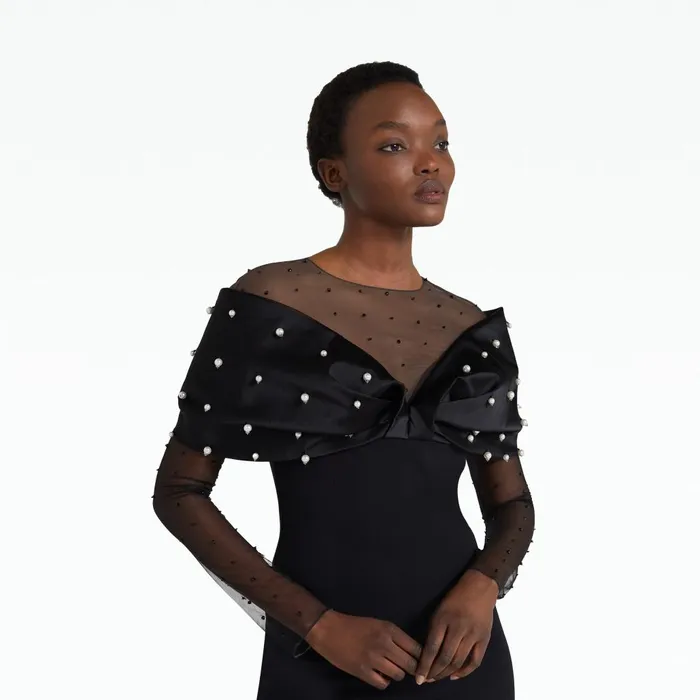Safiyaa Ami Black Long Dress Women Dresses