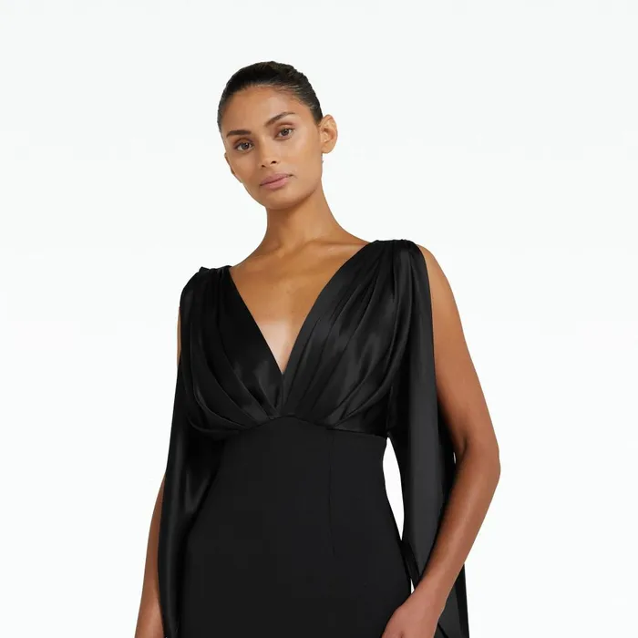 Safiyaa Amina Black Long Dress Women Dresses