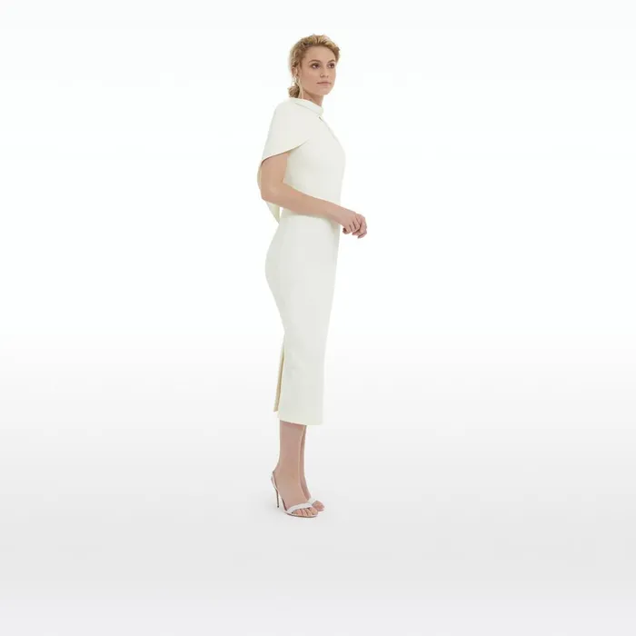 Safiyaa Arella Ivory Midi Dress Women Dresses