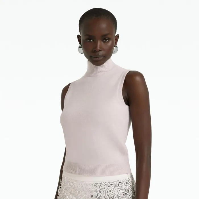 Safiyaa Aysel Barely Pink Knitwear Women Tops