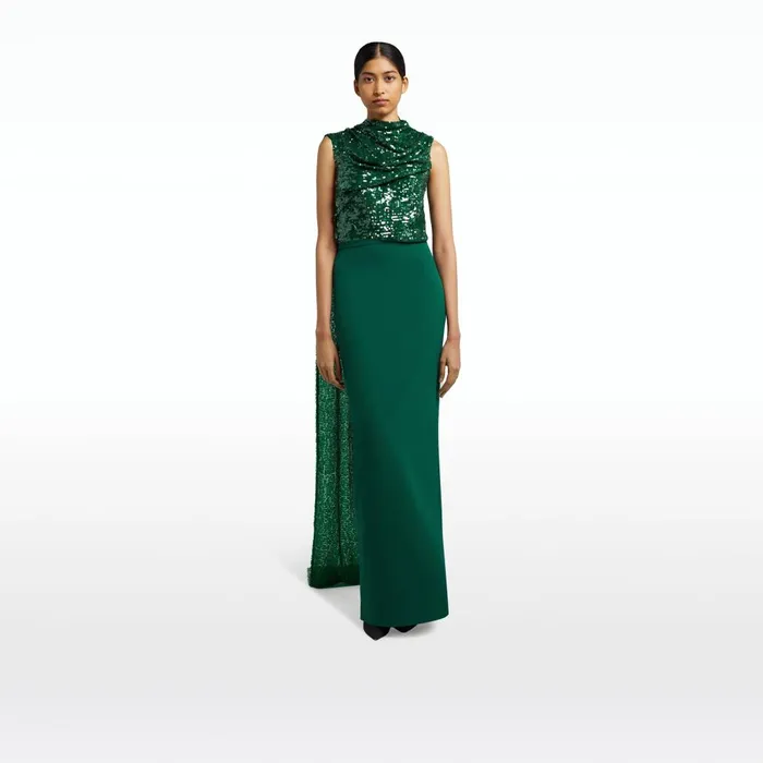 Safiyaa Caral Botanic Long Dress Women Dresses