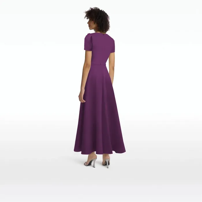 Safiyaa Cecilia Elderberry Midi Dress Women Dresses