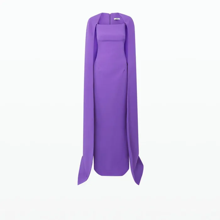 Safiyaa Cinza Lilac Long Dress Women Dresses