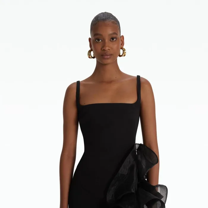 Safiyaa Derry Black Long Dress Women Dresses