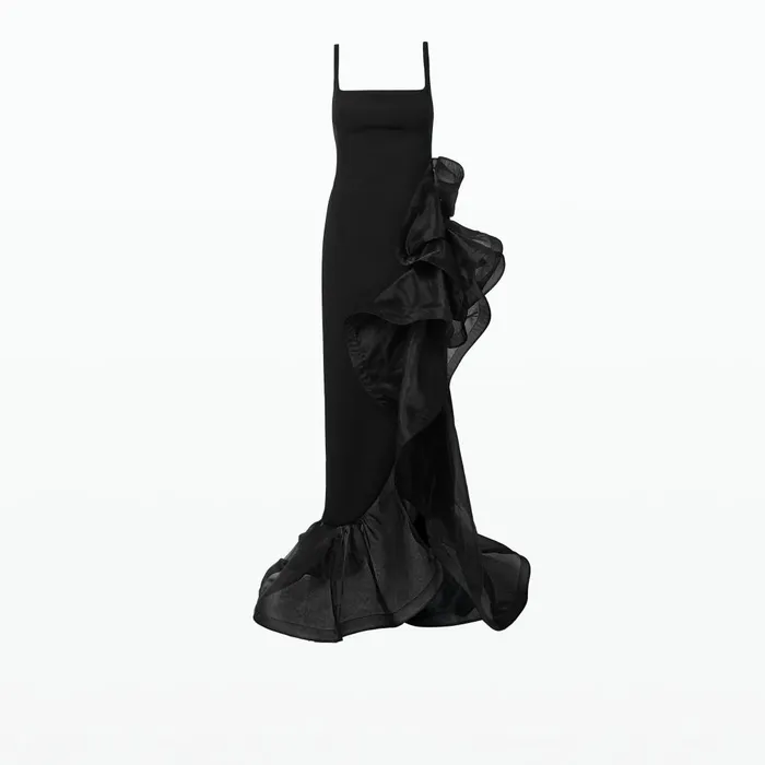Safiyaa Derry Black Long Dress Women Dresses