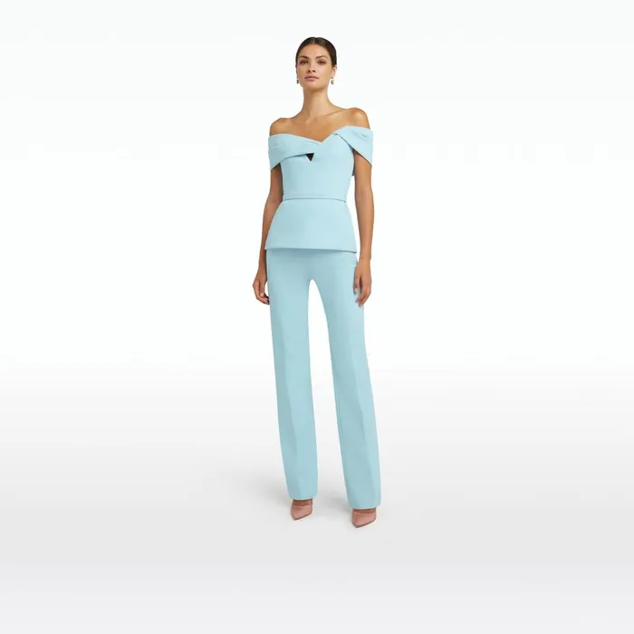 Safiyaa Everleigh Baby Blue Top Women Tops