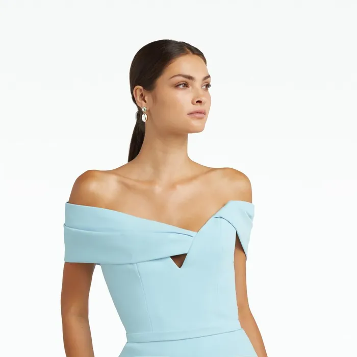 Safiyaa Everleigh Baby Blue Top Women Tops