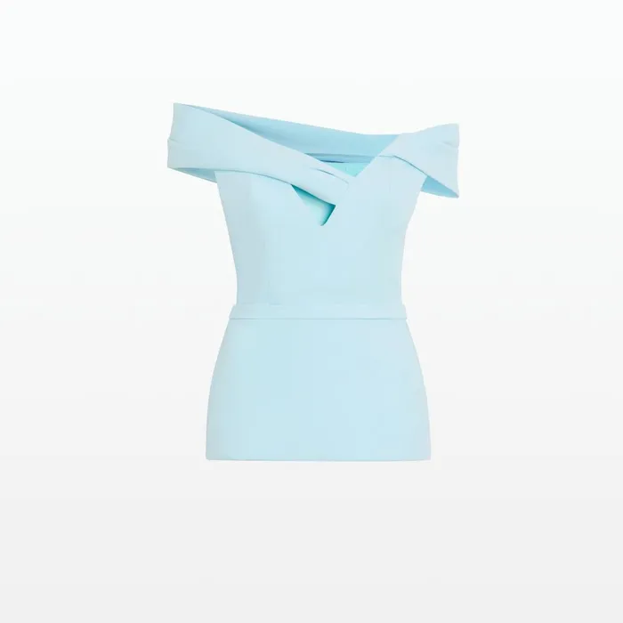 Safiyaa Everleigh Baby Blue Top Women Tops