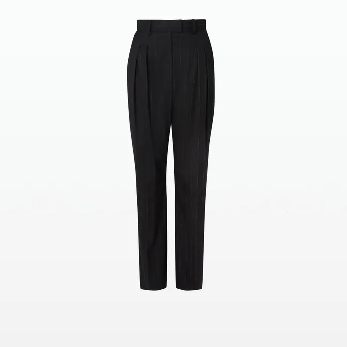 Safiyaa Ferna Black Pinstripe Trousers Women Trousers