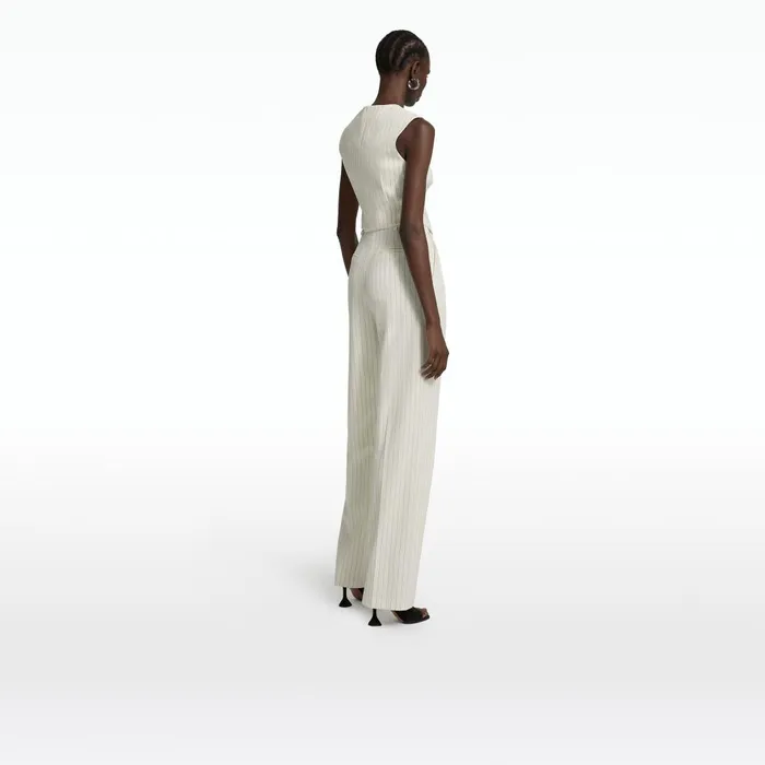Safiyaa Ferna Ivory Pinstripe Trousers Women Trousers