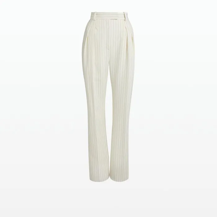 Safiyaa Ferna Ivory Pinstripe Trousers Women Trousers