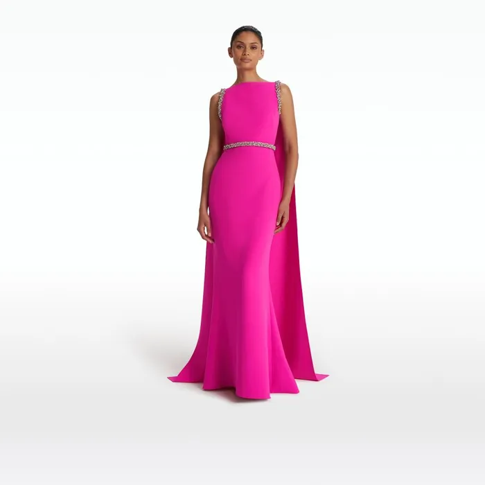Safiyaa Ginevra Wild Strawberry Long Dress Women Dresses