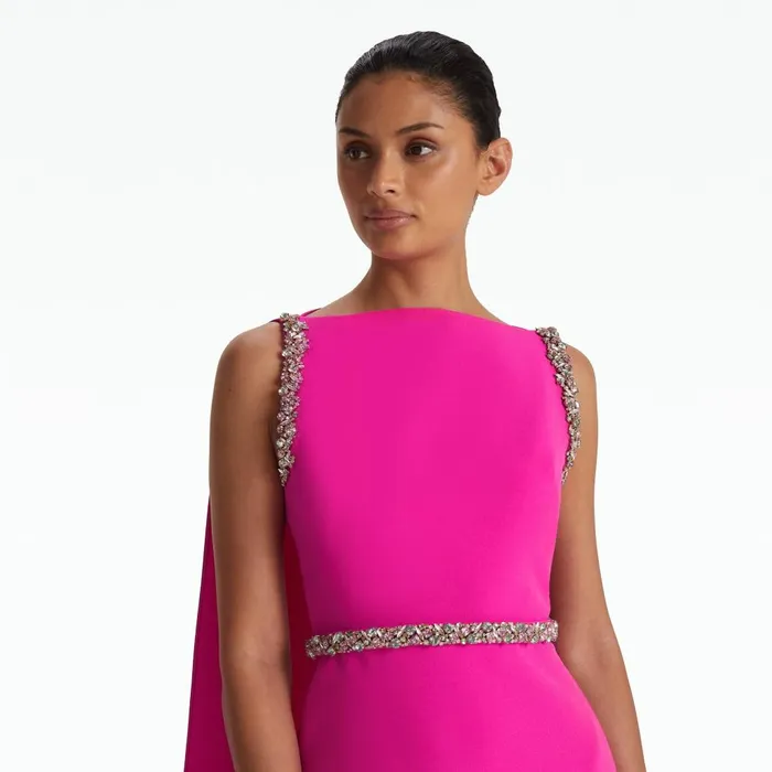 Safiyaa Ginevra Wild Strawberry Long Dress Women Dresses