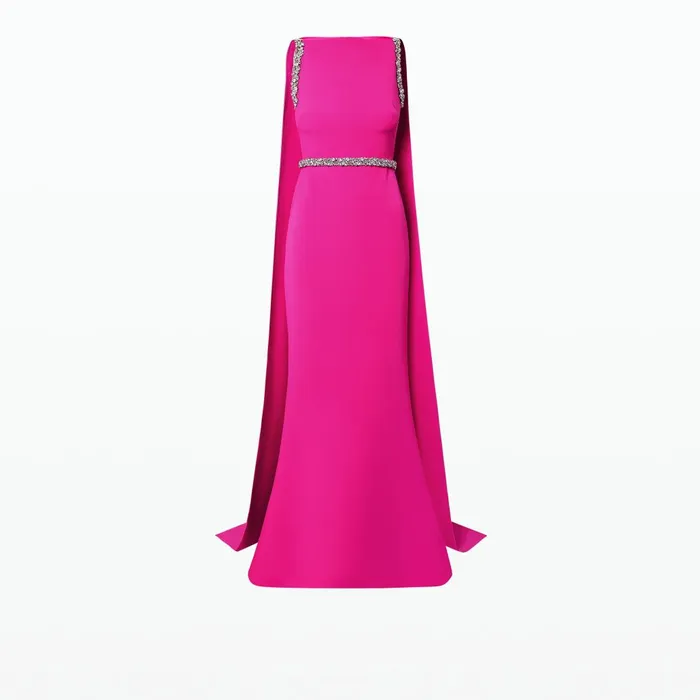 Safiyaa Ginevra Wild Strawberry Long Dress Women Dresses