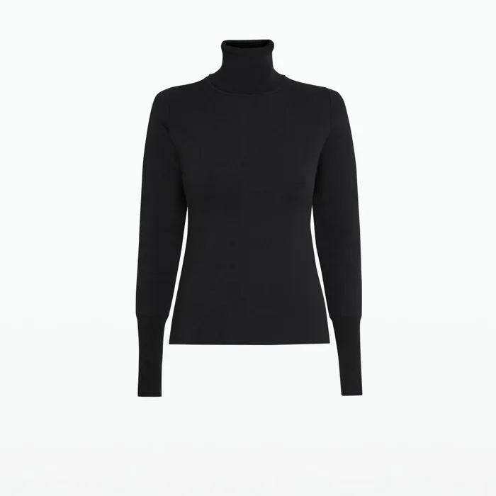 Safiyaa Giulia Black Knit Top Women Knitwear