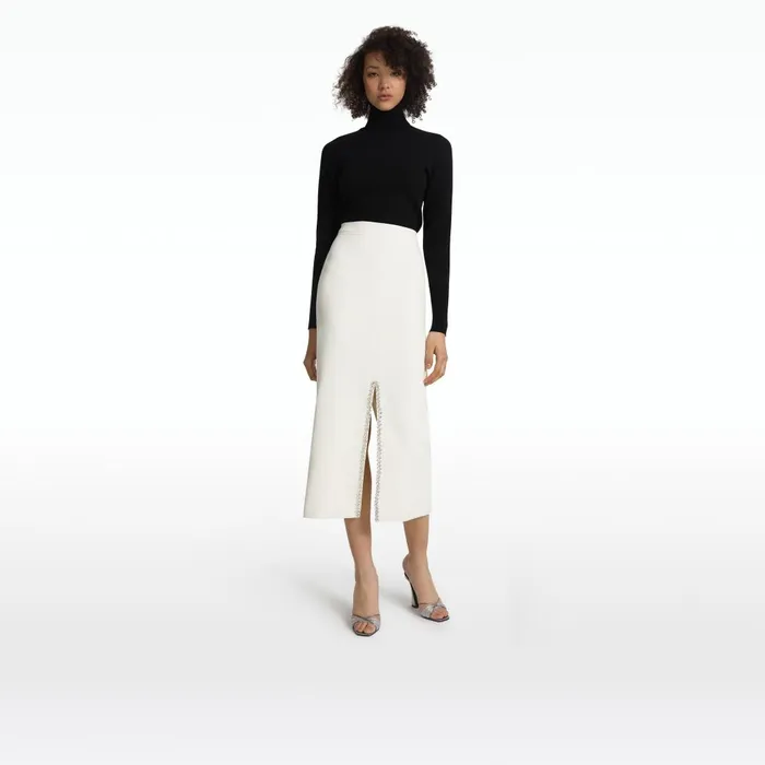 Safiyaa Grainee Ivory Skirt Women Skirts