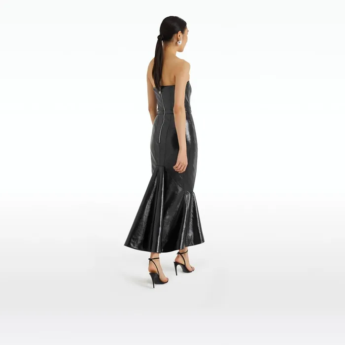 Safiyaa Hensley Black Midi Dress Women Dresses