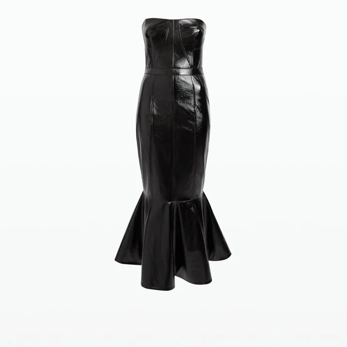 Safiyaa Hensley Black Midi Dress Women Dresses