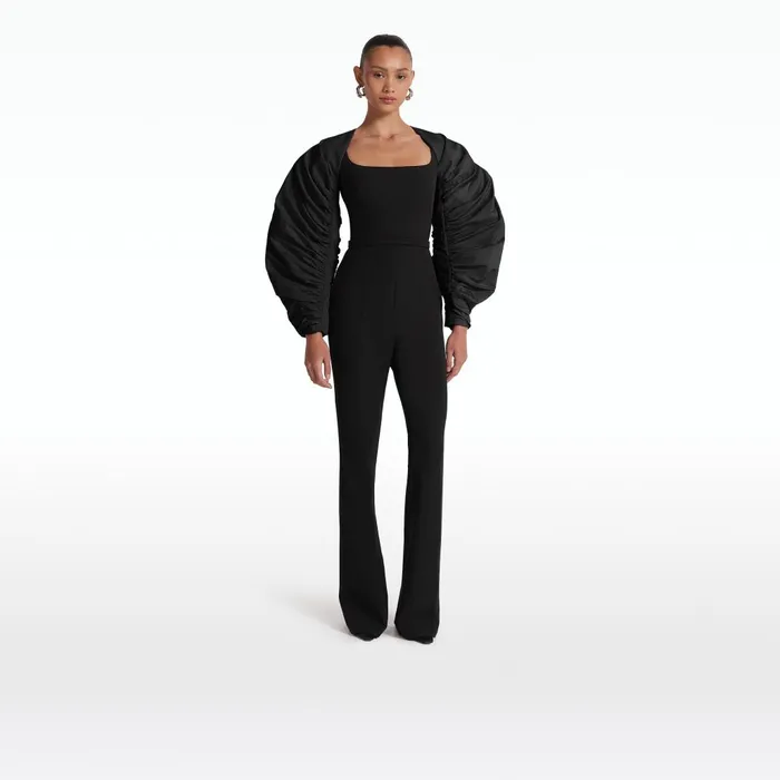 Safiyaa Honi Black Harness and Bele Black Jumpsuit Women Jumpsuits