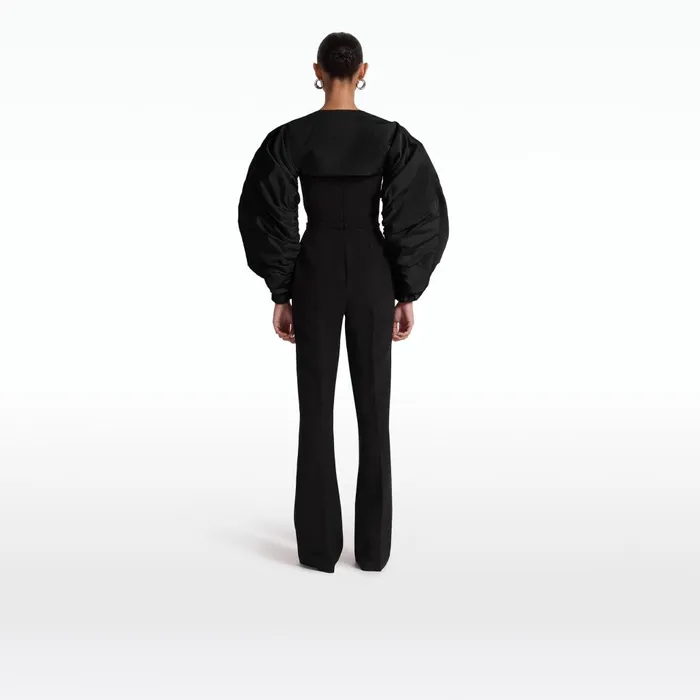 Safiyaa Honi Black Harness and Bele Black Jumpsuit Women Jumpsuits