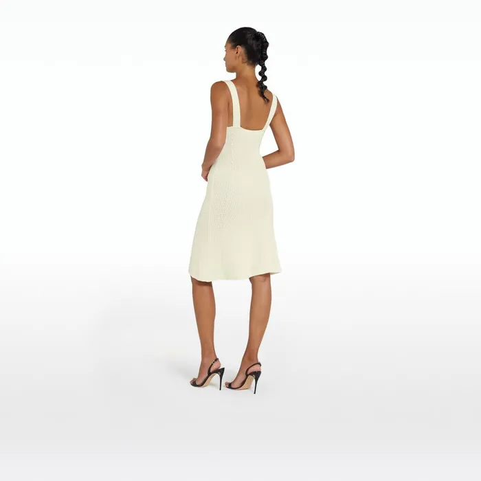 Safiyaa Huanca Ivory Knit Women Dresses